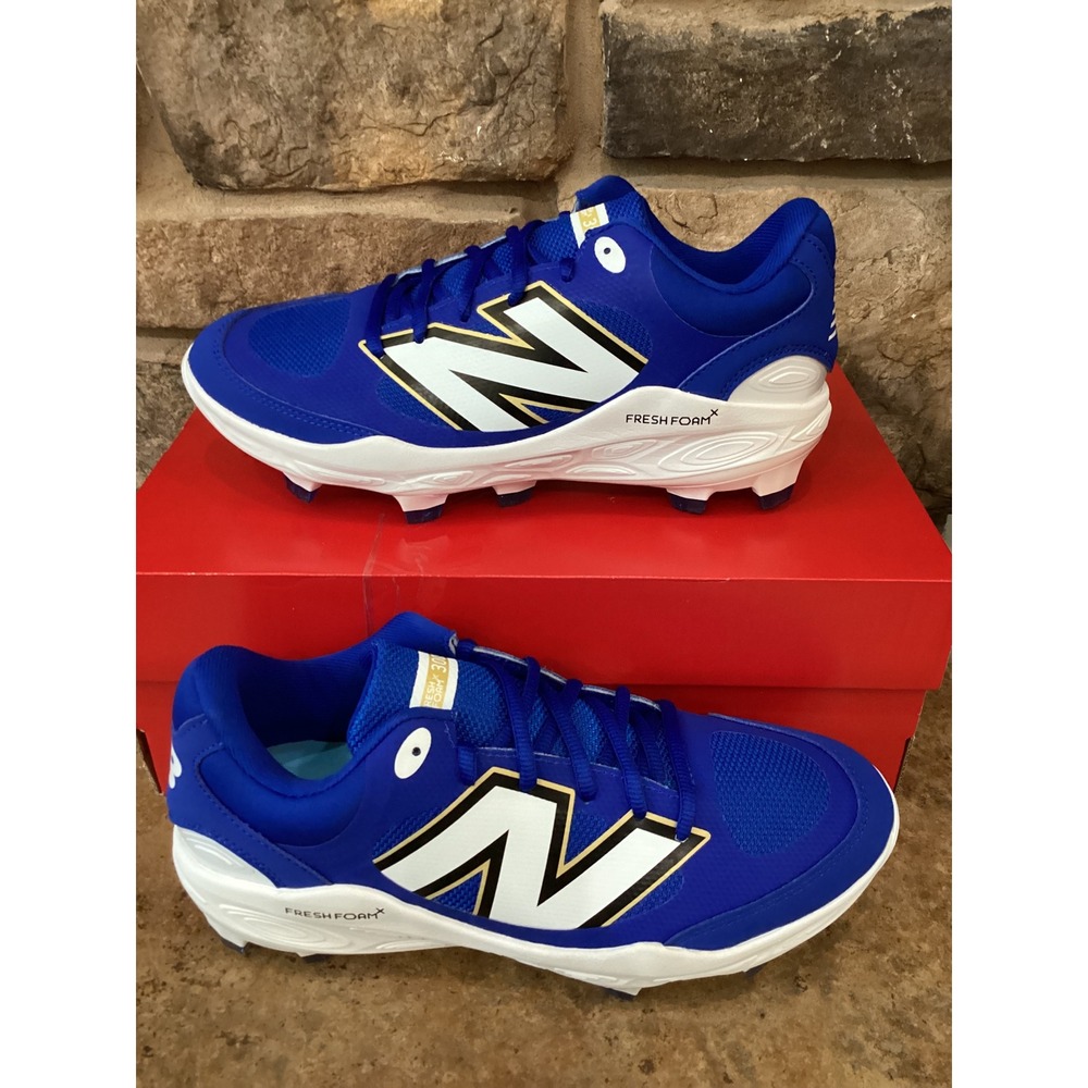 New Balance Fresh Foam 3000v7 Molded Baseball Cleats‎ Blue White PL3000B7 Mens 8